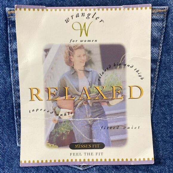Vintage Wrangler Relaxed Misses Fit High -Rise Structured‎ Jeans 16 Long NWT - Picture 11 of 13